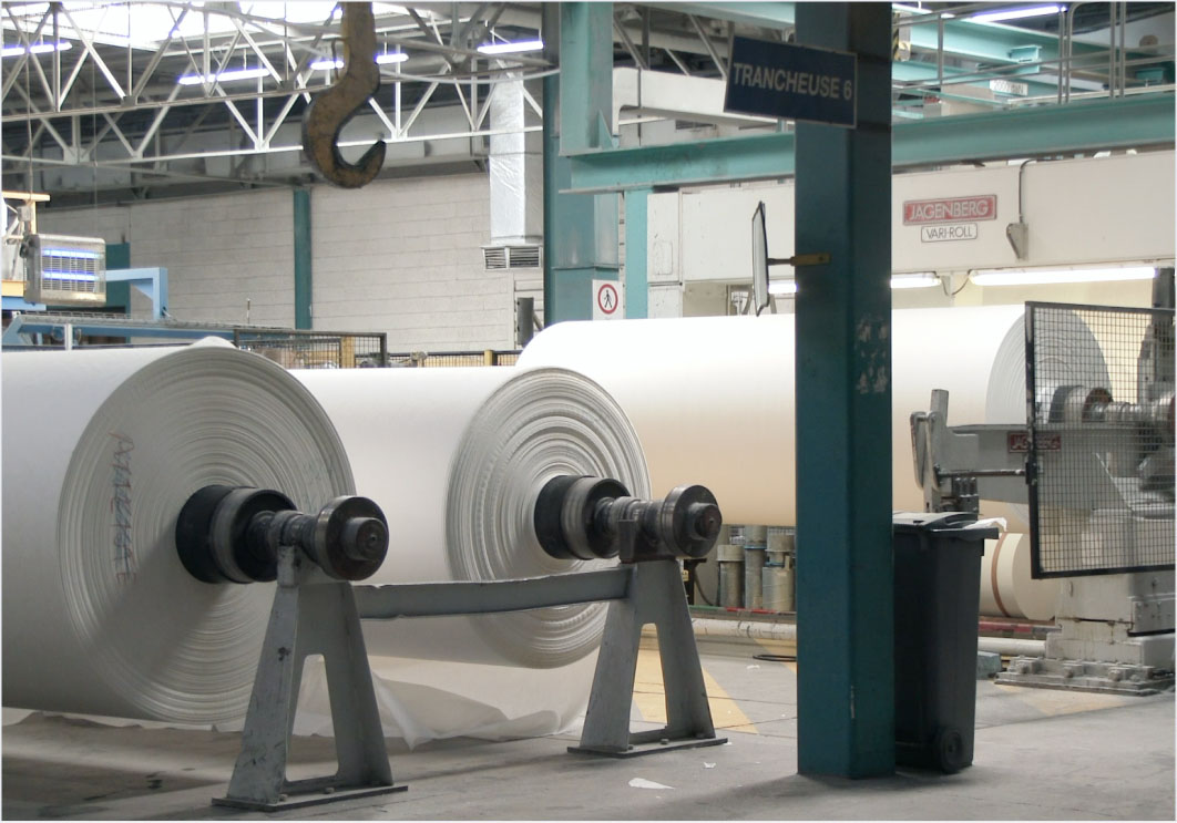 Paper rolls in PDL's factory
